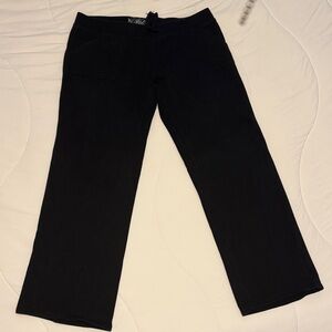 Women’s Black Metal Mulisha large fleece flare pants